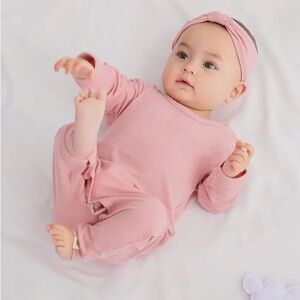 Pink Bamboo Baby Onesie